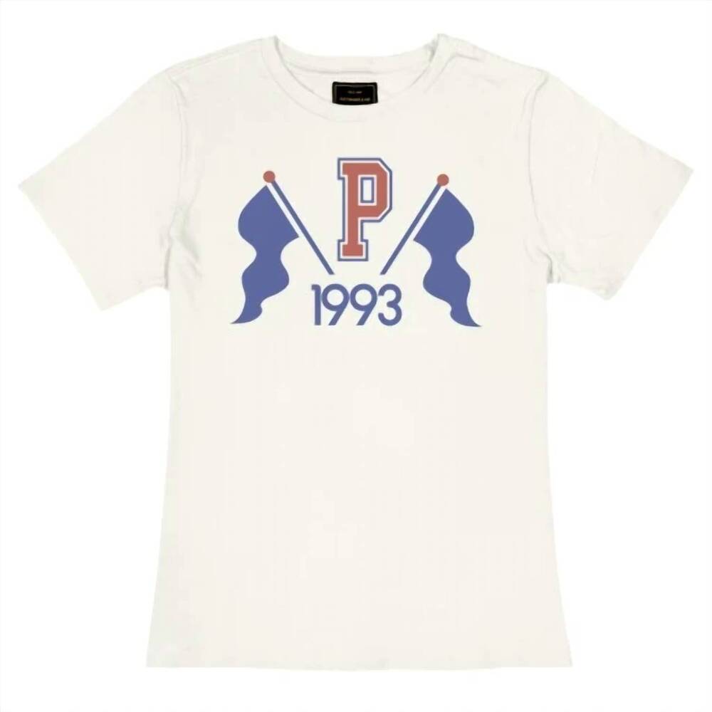 NEW THE ORIGINAL RETRO BRAND women's short sleeve tee in ecru